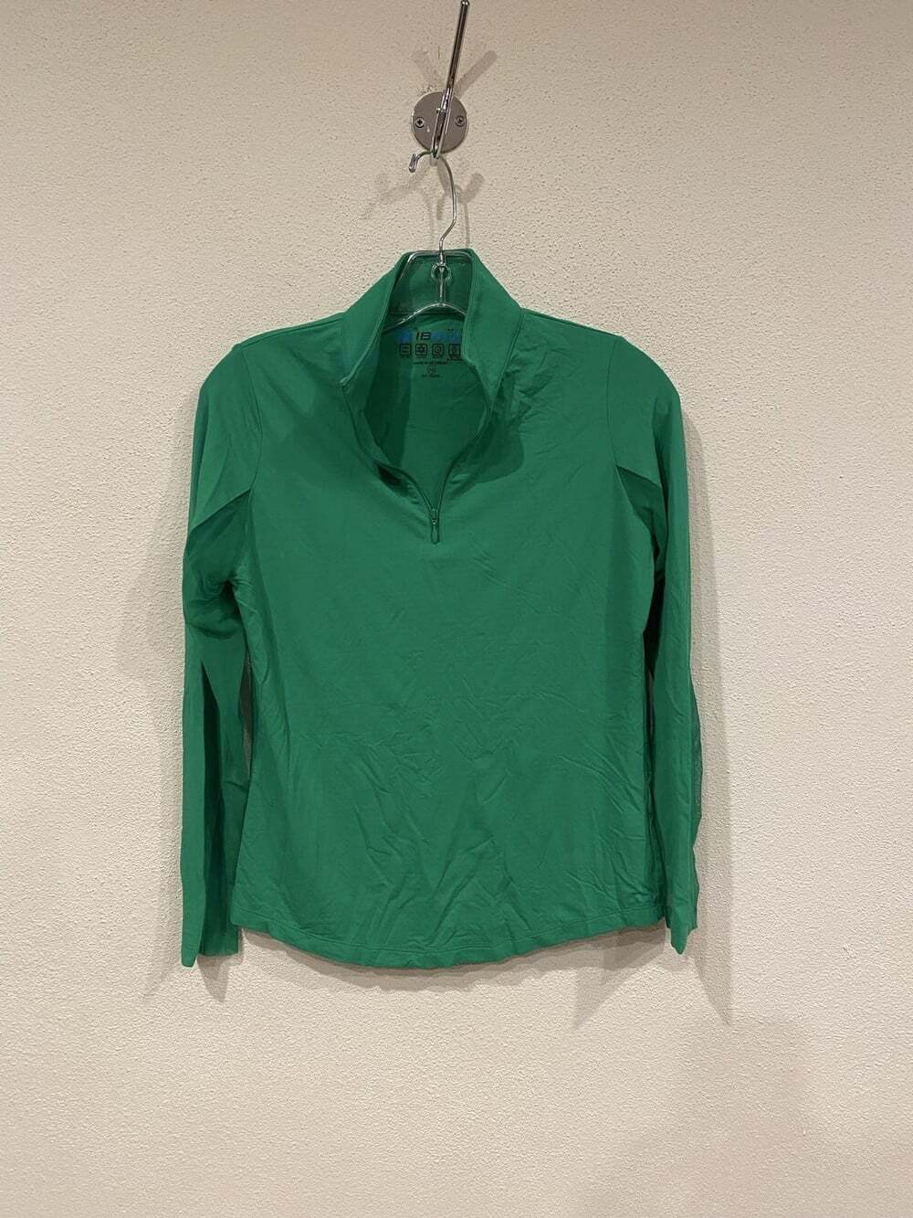 IBKUL Shirt Womens XS Green Long Sleeve 1/4 Zip Golf Athletic UPF 50+ Sun